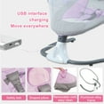 thumbnail image 4 of BEJOLO Electric Baby Swing for Infants, Portable Baby Bouncer with Remote Control,bluetooth Music, Pink, 4 of 9