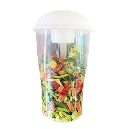 

Binpure Daily Breakfast Salad Cup Slimming Diet Portable Transparent Cup with Spoon Cover