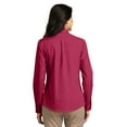 thumbnail image 2 of Port Authority Adult Female Women Plain Long Sleeves Shirt Pink Azalea 2X-Large, 2 of 4