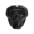 thumbnail image 1 of Motorcycle Goggles Detachable Skull Mask Wind Proof Lens Full Face Mask Safety Sports Riding D0K1, 1 of 7