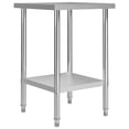 thumbnail image 2 of vidaXL Kitchen Work Table Hotel Prep Work Table with underhelf Stainless Steel, 2 of 50