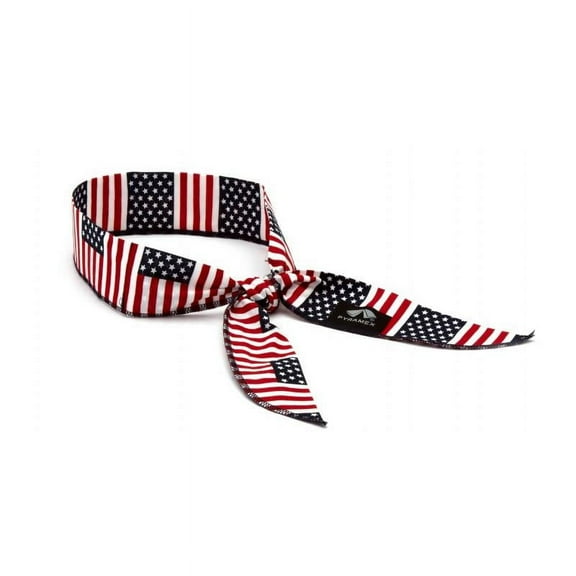 Pyramex CNB12PKFLG Beaded Cooling Bandana - American Flag