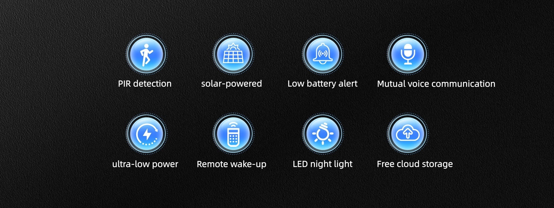 Solar-Powered Wireless Security Camera with Rechargeable Battery, Alarm, 360° Pan/Tilt, Night Vision for Indoor/Outdoor Use