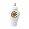 thumbnail image 5 of Ceramic Flower Vase Temple Jar Party Gift Ornament Plants Holder with Lid Storage Pot Porcelain Ginger Jar for Home Housewarming Living Room 46cmx21.5cmx21.5cm, 5 of 8