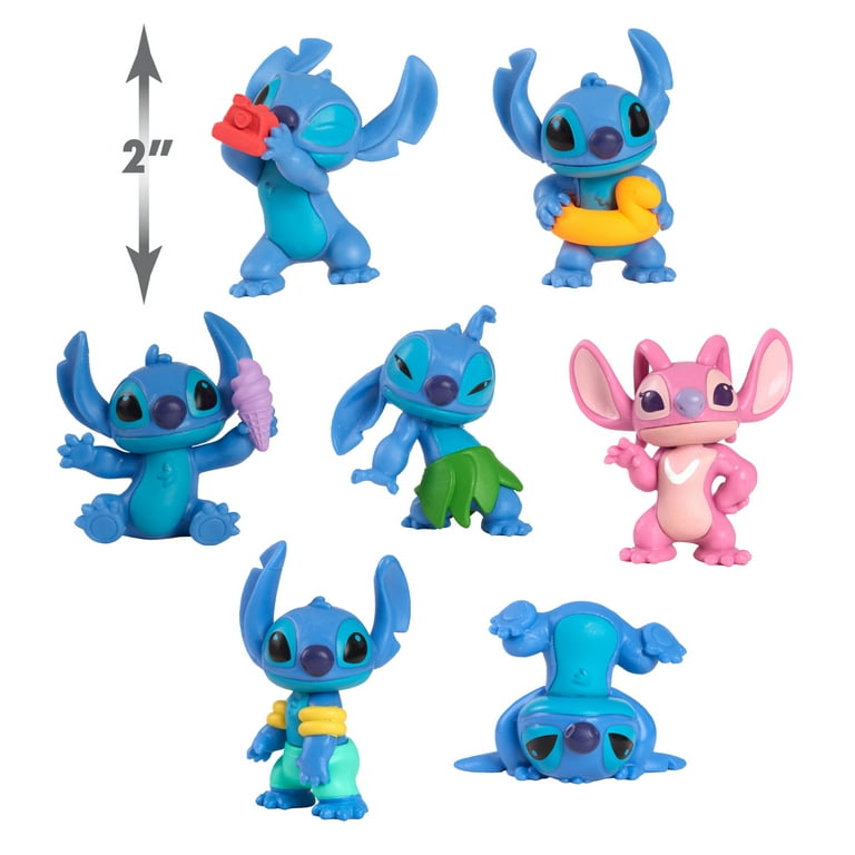 Disney Stitch 7-Piece Collectible Figure Set, Kids Toys for Ages 3 up