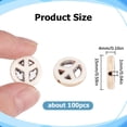 thumbnail image 2 of 1 Box 100Pcs Turquoise Loose Beads Peace Sign Spacer Beads Peace Bead 15mm Flat Gemstone Beads Lucky Healing Energy Gemstone Spacer Loose Beads for Jewelry Making DIY Craft Women Supplies, 2 of 9