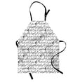 thumbnail image 1 of Music Apron Abstract Style Professional Music Pattern with Notes and Clef Sheet Play Writing, Unisex Kitchen Bib Apron with Adjustable Neck for Cooking Baking Gardening, Black White, by Ambesonne, 1 of 3
