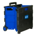 thumbnail image 2 of BAZIC Products Folding Cart on Wheels w/Lid Cover, 16" x 18" x 15", Black/Blue, 2 of 6