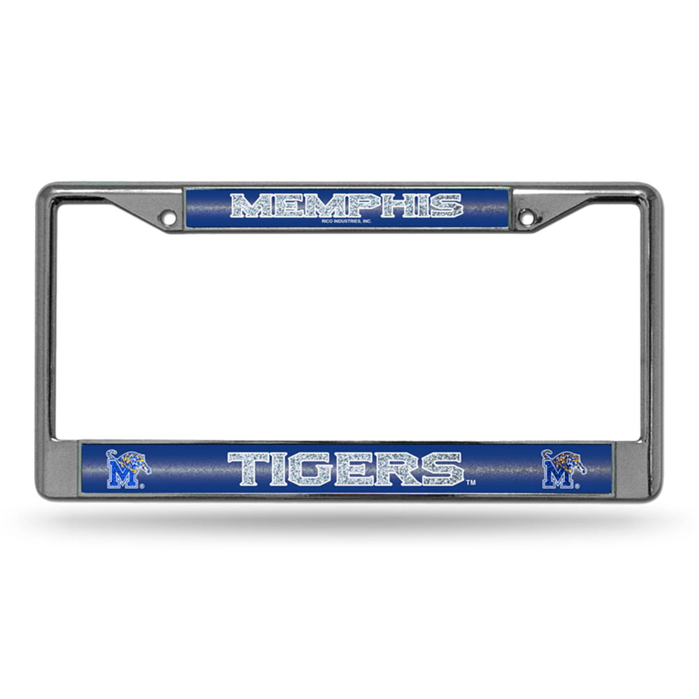 Memphis Tigers NCAA Bling Glitter Chrome License Plate Frame - Walmart.com