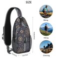 thumbnail image 5 of Starry Night Celestial Sling Backpack with Gothic Astrology Print, Lightweight Crossbody Daypack, Adjustable Strap, Durable for Students, Travelers, and Outdoor Activities, 5 of 6