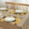 thumbnail image 3 of Yellow Sunflower Art Pattern Summer Placemats Table Placemats Set Of 4-Linen Kitchen Washable Placemats Table Mats 11.8"x17.7" Non-Slip Heat Resistant, 3 of 6