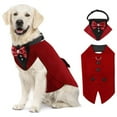 thumbnail image 2 of 1set Pet Tuxedo Dog Wedding Outfit Comfortable Pet Clothing Halloween Dress for Weddings and Parties, 2 of 9