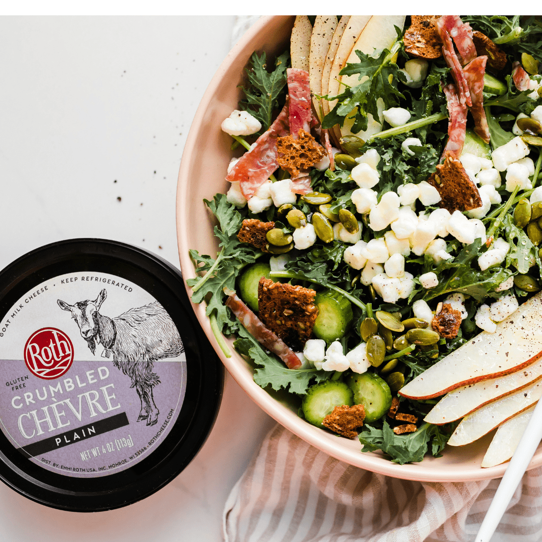 Roth Chèvre Plain Crumbled Fresh Goat Cheese 4oz​