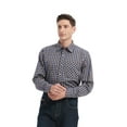 thumbnail image 3 of Onimisc Men's Casual Button Down Shirts Cotton Long Sleeve Plaid Work Shirts for Men, 3 of 7