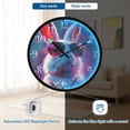thumbnail image 5 of Voice Activated Clock with Glow Light 12 Inch Large Silent Wall Clock Battery Operated for Home Decor Cool Bunny, 5 of 8