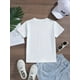 thumbnail image 2 of Young Girl Simple Dandelion Print Short Sleeve T-Shirt, 2 of 4