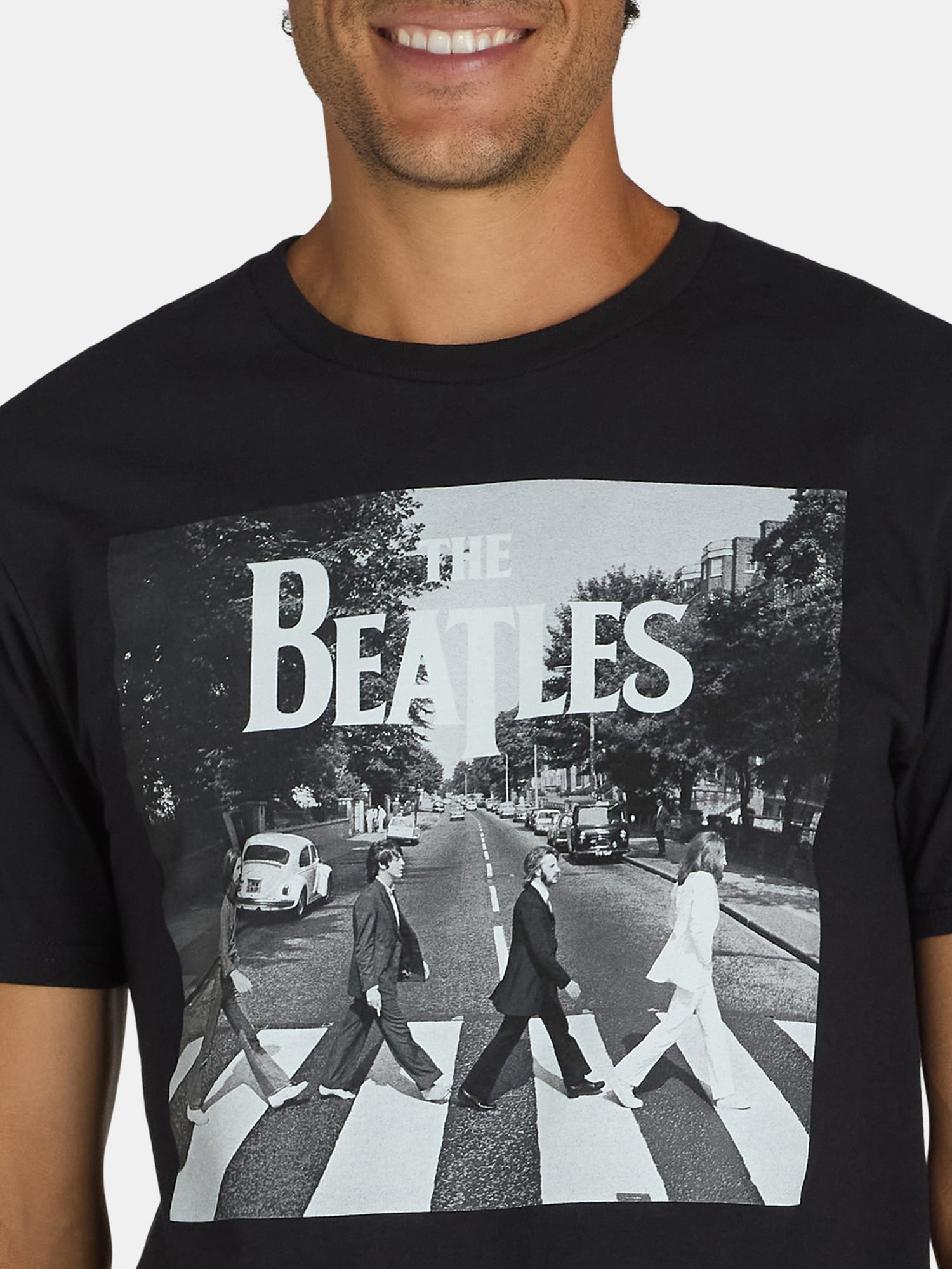 Beatles Abbey Road Men's & Big Men's Graphic Band Tee with Short Sleeves, Sizes S-3XL