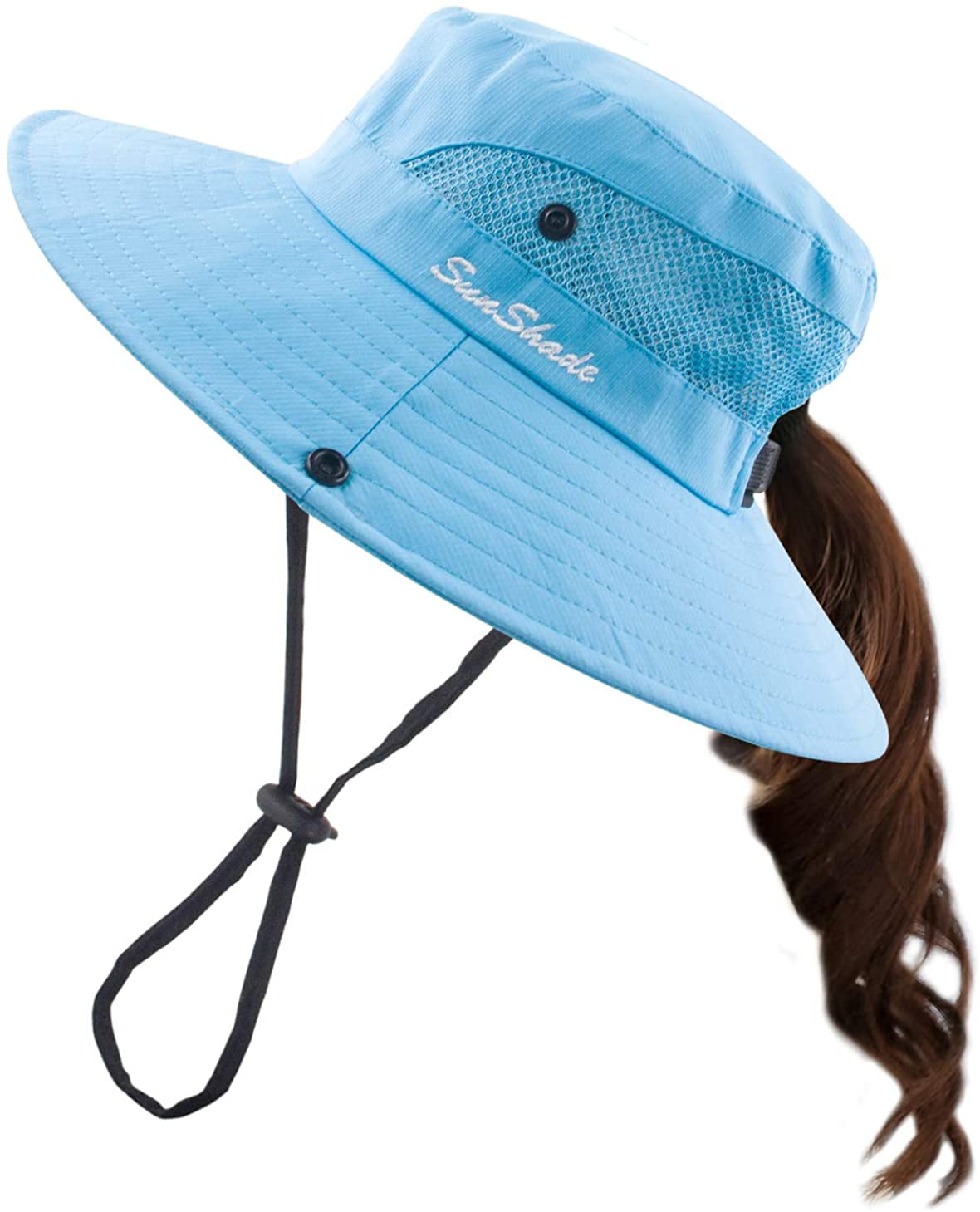 Women's Ponytail Sun Hat UV Protection 