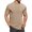 Khaki, variant on Dianli Shirts for Men Pullover Solid-Color Short Sleeve Round Neck T-Shirt Lightweight Breathable Cotton-Blend Relaxed Fit Casual Top for Travel Everyday