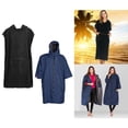 thumbnail image 1 of 2 Piezas con Capucha Playa Surf Poncho de Neopreno Cambiador Toalla Bolsillos con Cremallera Sharpla Cambio de bata de poncho, 1 of 8