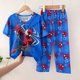 thumbnail image 1 of Conjunto de pijamas de manga corta para niños, ropa de dormir para bebés, pantalones de Mickey, Minnie, Spiderman, Sofía, 1 of 4