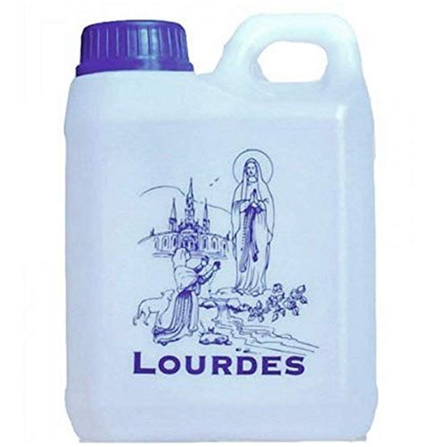 Recipiente Holy Water Lourdes de 1 litro con imagen de Santa Bernadette