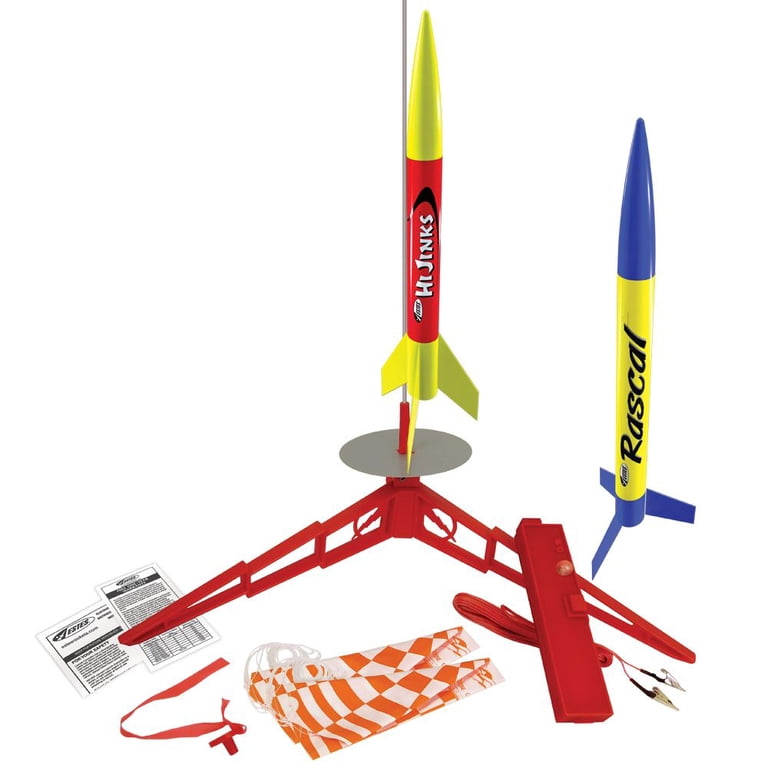 Estes Rascal & HiJinks Flying Model Rocket Launch Set with 