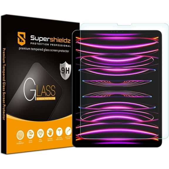 [1-Pack] Supershieldz for Apple iPad Pro 12.9 inch (2018 - 2020) Tempered Glass Screen Protector, Anti-Scratch, Anti-Fingerprint, Bubble Free