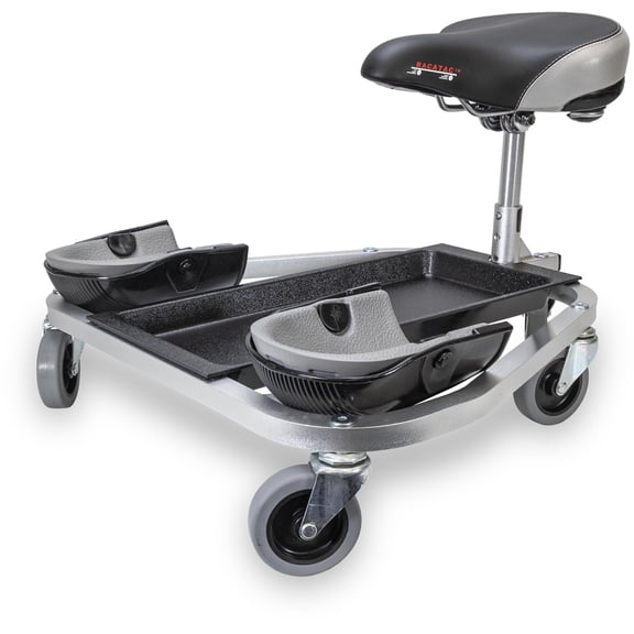 RACATAC 01RAC Kneeling Sitting Creeper, 2 Inch Casters, Knee Pads, Adjustable Seat, Ergonomic Rolling Kneeling and Sitting Creeper, Five Swivel 2 Inch Casters, Replaceable Knee Pads
