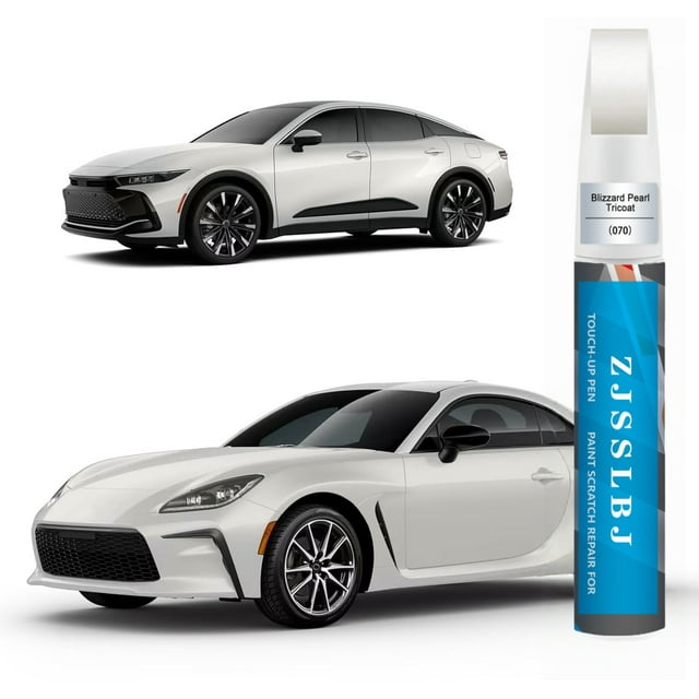 Pintura de Retoque para Auto (Blizzard Pearl Tricoat-070)) para Toyota, Kit de Reparación de Rayones de Pintura para Auto, Solución Rápida y Fácil de Reparar, Bolígrafo Removedor de Rayones 2 en 1