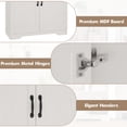 thumbnail image 5 of Yeshouse 60" Freestanding Pantry Cabinet - Elegant Storage Solution with 4 Doors and Customizable Shelving, 5 of 9
