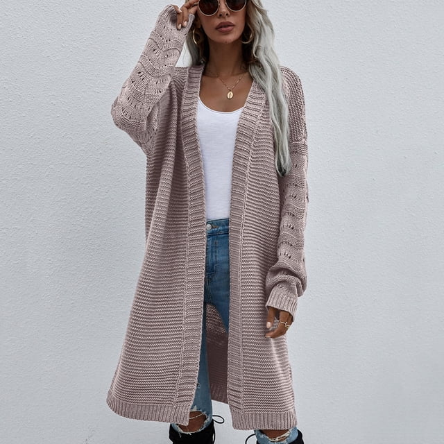 Mode Automne pour Femmes 2023 Cardigan Tricoté Long Coloré Décontracté pour Femmes Cardigan Léger en Liquidation