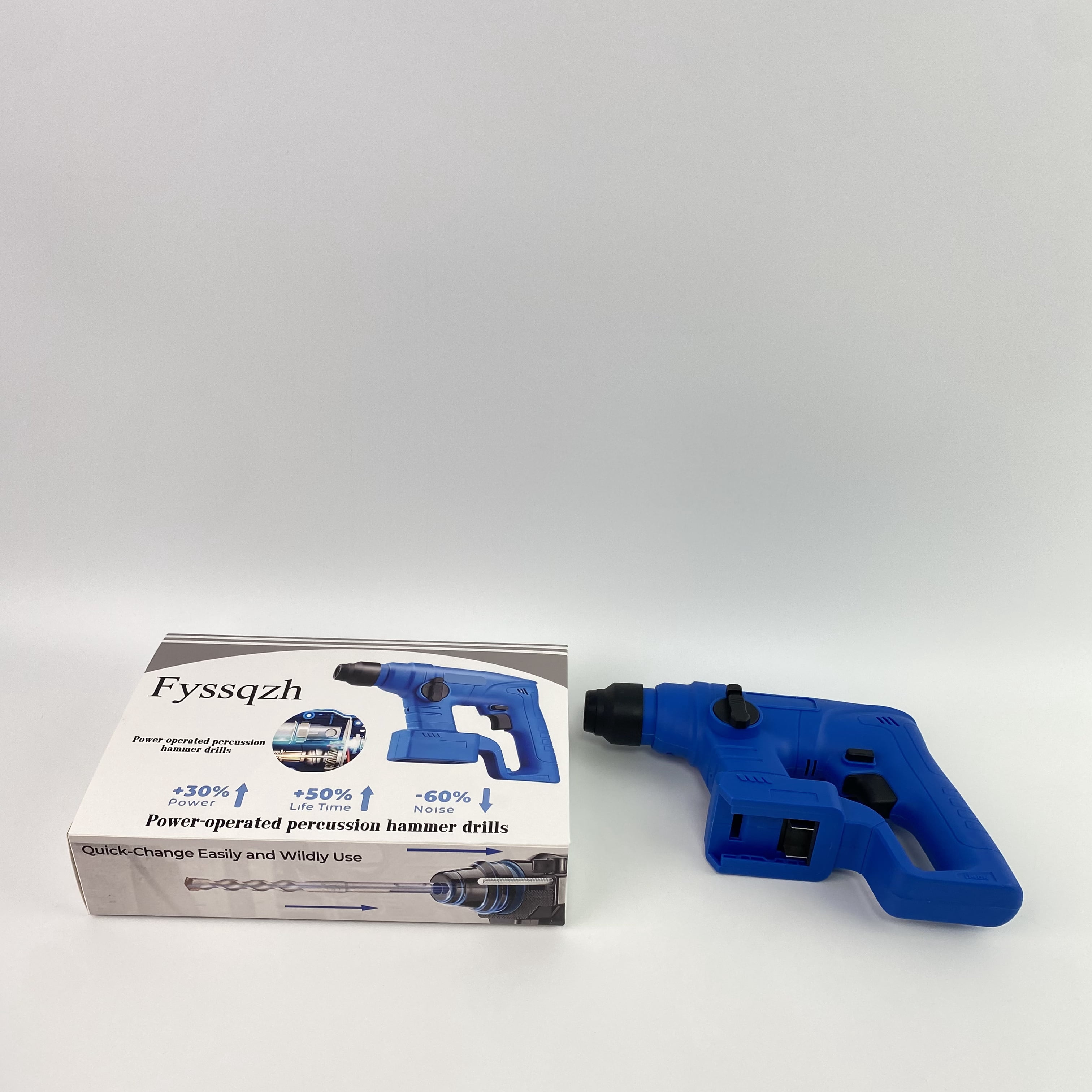 Fyssqzh Power-operated percussion hammer drills,20V Cordless Rotary Hammer Drill, 7/8", 4 Application Modes