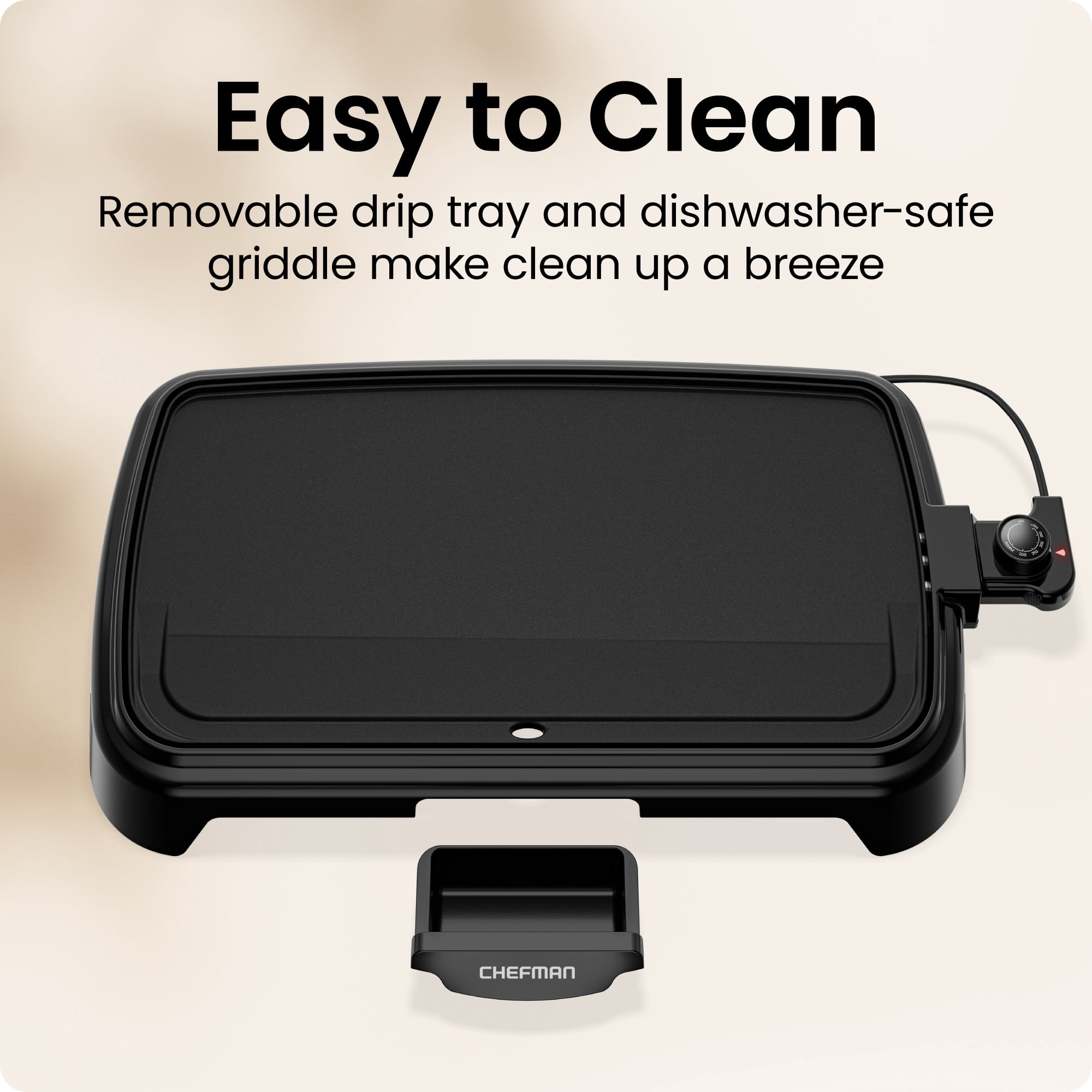 Chefman All-Purpose 10" x 20" Nonstick Extra-Large Griddle, Black