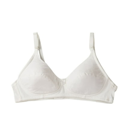 Running Sports Bras for Women Womens Basic Tshirt Bra  Solid Color Wireless Balconette Soft Breathable Full Cover Everyday Brassiere White 3XL