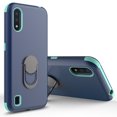 thumbnail image 3 of Samsung Galaxy A01 Case, KAESAR 3-Layer Slim Shockproof Hard Cover With Metal Ring Stand Skin Fashion Cute Cover Armor Case for Samsung Galaxy A01 (Navy), 3 of 6