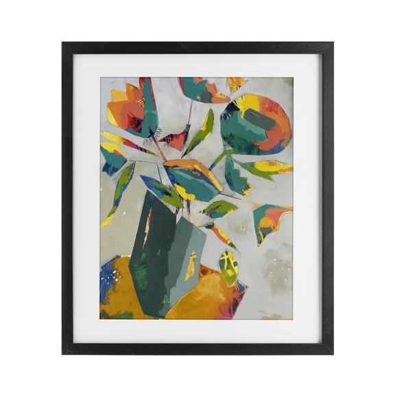 Mischief & Merrymaking Abstraction Black Framed Print Under Glass, design by Dianna Fritzler