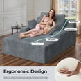 thumbnail image 6 of Hawsaiy 68" Oversized Chaise Lounge Indoor Chair, Plush Corduroy Floor Sofa Bed with Deep Seat & Wide Armrests, Fully Assembled Comfy Reading Couch for Living Room & Bedroom, Dark Gray, 6 of 8