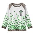 thumbnail image 4 of Suéteres Largos para las Mujeres de Cuello Redondo Impreso de Manga Larga de Vestir Casual para el Día de San Patricio, Primavera de la Moda de las Mujeres Suéter Suave, 4 of 4