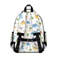 thumbnail image 3 of Dinosaur and Trees White Pattern Cute School Backpack Bag for School with Padded Back and Adjustable Shoulder Straps 15.25"x11.5"x5.25", 3 of 5