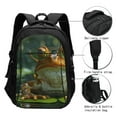 thumbnail image 3 of Kdxio Intellectual Frog Pond Print USB Backpack with Charging Port Laptop Bag Large Capacity Travel Work School Bag, 3 of 7