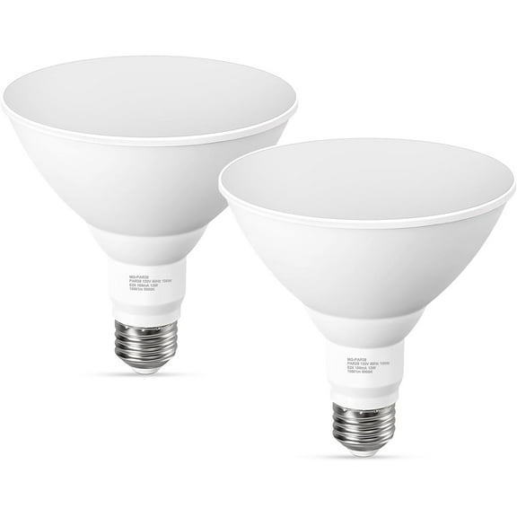 YANTON Flood Light Bulbs, PAR38 Outdoor Flood Light Bulb 5000K,13W 100W Equivalent, Daylight White YANTON Floodlight Dimmable, Waterproof for Porch Yard GaraYANTON, E26 Base, 15,000 Hrs, 2 Pack