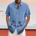 thumbnail image 4 of Mens Digital 3D Printed T Shirt Short Sleeved Shirt Top Lapel, 4 of 5