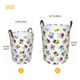 thumbnail image 5 of Fotbe French Bulldog With Coffee Cup Laundry Basket with Handles, Waterproof Large Laundry Hamper, Wash Bag for Corner Dorm, Rolling Laundry Basket with Handles-Small, 5 of 8