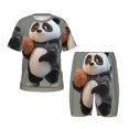 thumbnail image 1 of Fotbe Cartoon Pandas Basketball Pijama Estampada de 2 Piezas para Niños – Ropa de Dormir de Manga Corta Cómoda para Niños y Niñas, Camiseta y Shorts de Algodón-XX-Large, 1 of 6