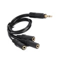 thumbnail image 4 of Cable divisor auxiliar de audio 3,5 mm macho a 3,5 mm hembra 3 salidas para auriculares Hugo, 4 of 10