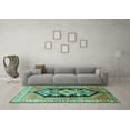 thumbnail image 3 of Ahgly Company Indoor Square Persian Turquoise Blue Traditional Area Rugs, 8' Square, 3 of 4