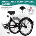 thumbnail image 6 of ABORON Adult 20/24/26 inch Tricycles with Big Basket, Adults 7 Speed Trikes 3 Wheel Bikes, Cruise Bike for Seniors, Women, Men for Recreation, Shopping, Multiple Colors, 6 of 10