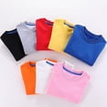 thumbnail image 4 of VBEWZET Toddler Kids Solid Crew Neck Sweatshirt, Unisex Boys Girls Long Sleeve Plain Pullover Top 1-12 Years Casual Basic Hoodie Alternative Yellow 90, 4 of 4