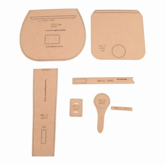 DIY Leather Tool Kit Kraft Handbag Sewing Pattern Handmade Craft Template Finished Product Size 21x19x6.5CM